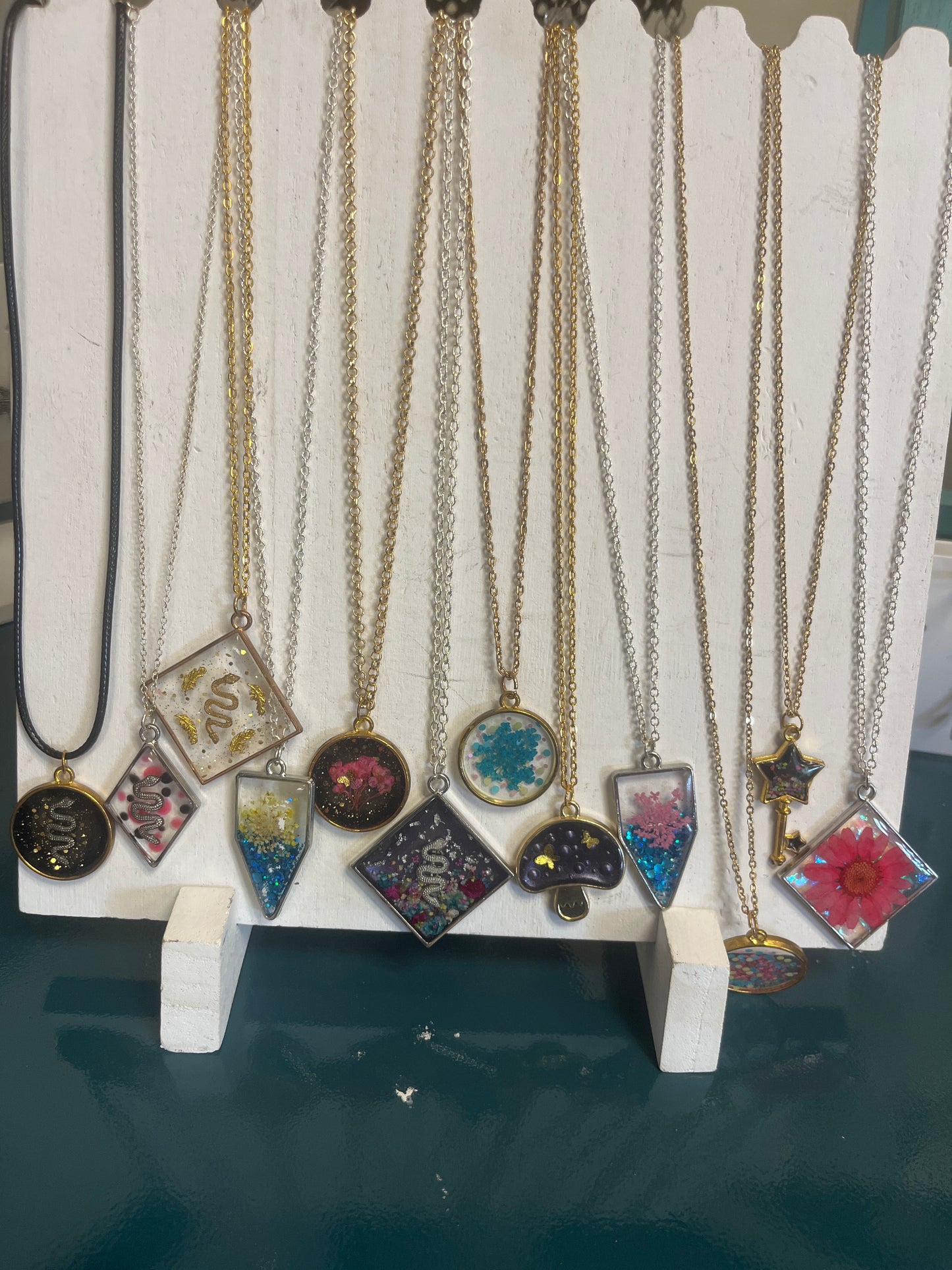 Resin Necklaces by Bits and Bobbles