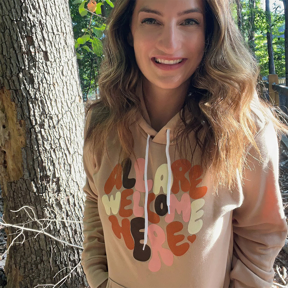 All Are Welcome Here Pullover Fleece