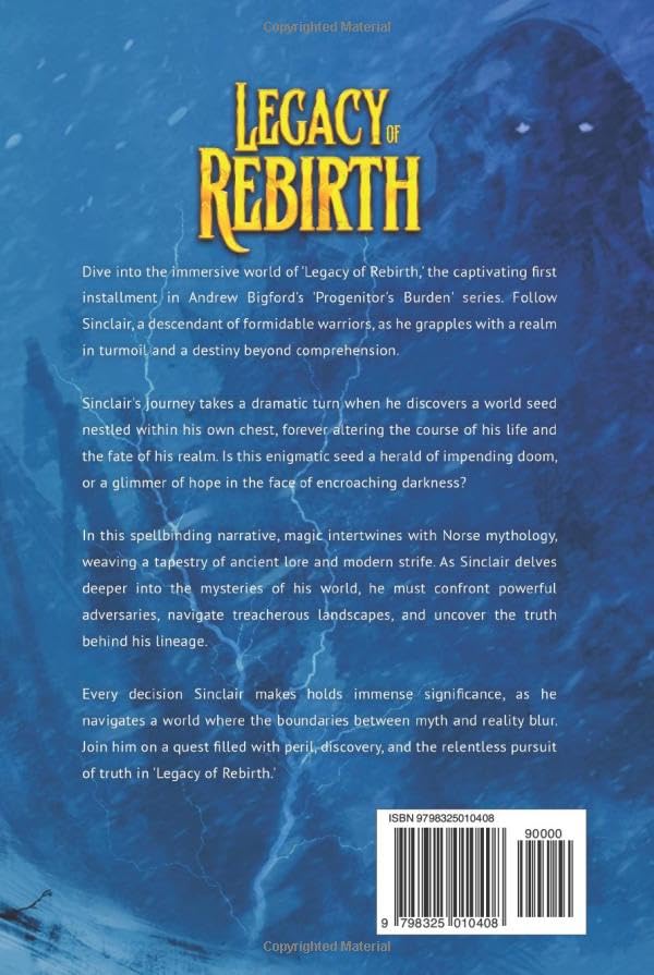 Legacy of Rebirth by Andrew Bigford Book 1 of Progenitor's Burden Hardback