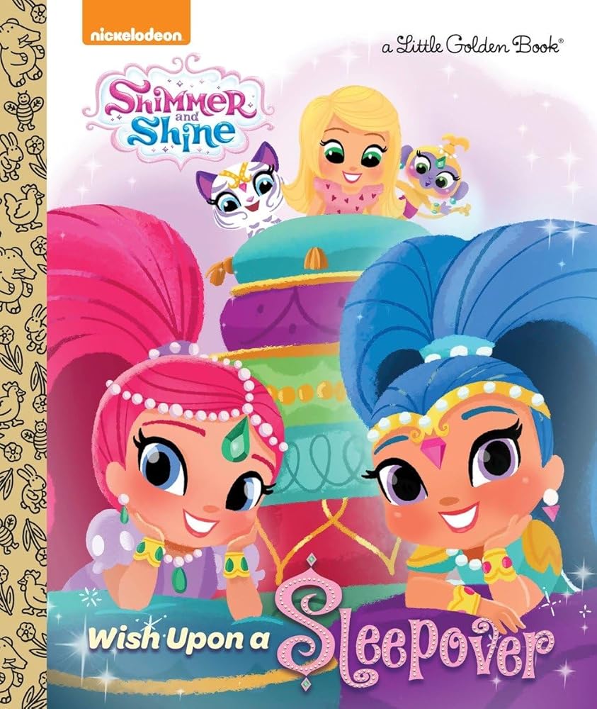 Wish Upon a Sleepover (Shimmer and Shine) (Little Golden Book) cover image