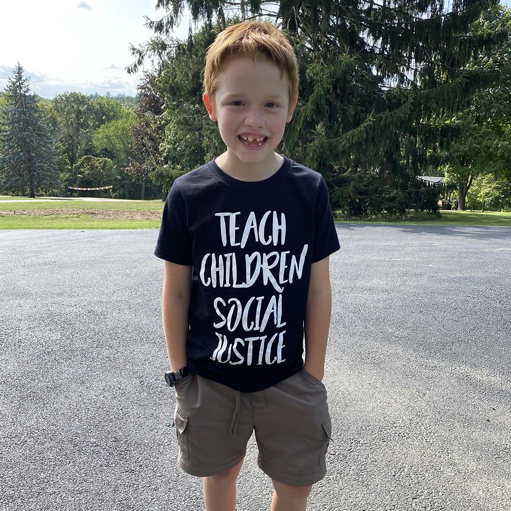 Teach Children Social Justice Kids Tee