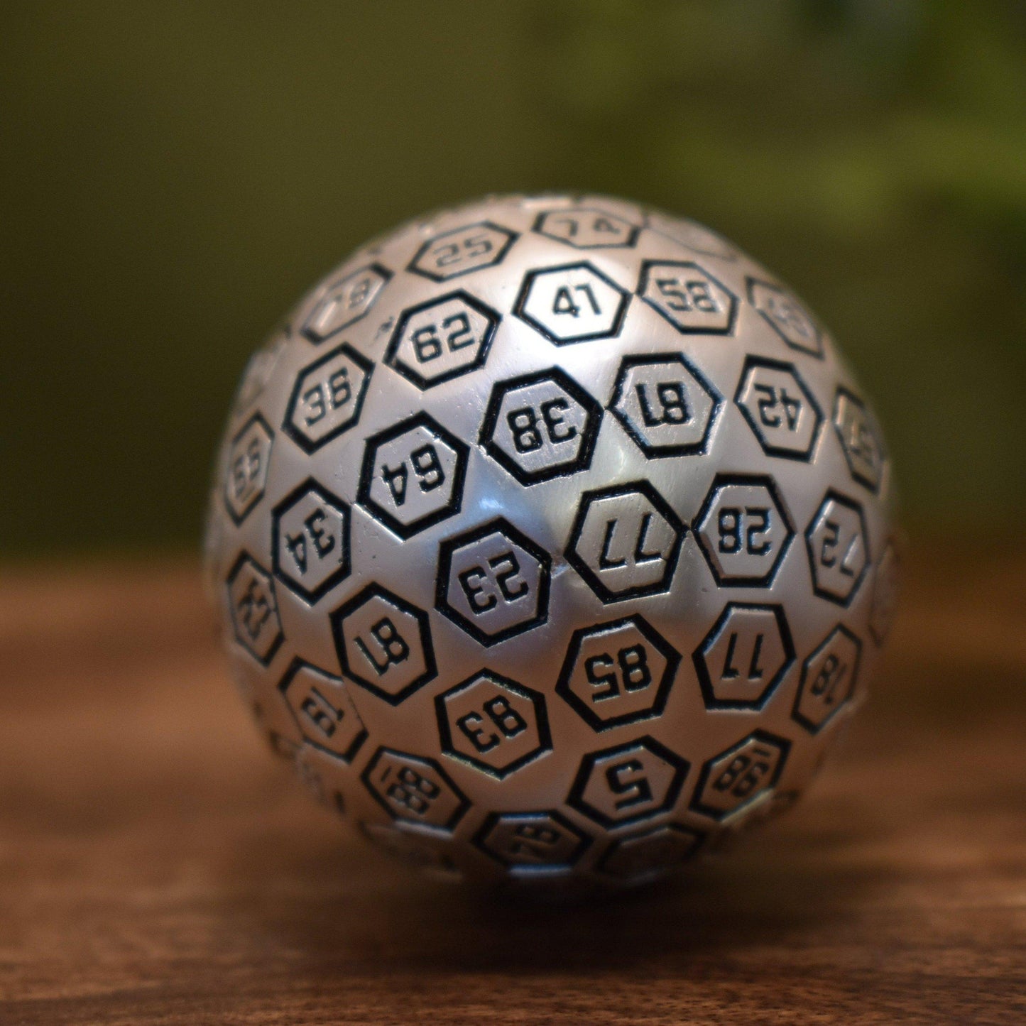 The Orb D100 - Black and Matte Silver Metal Die