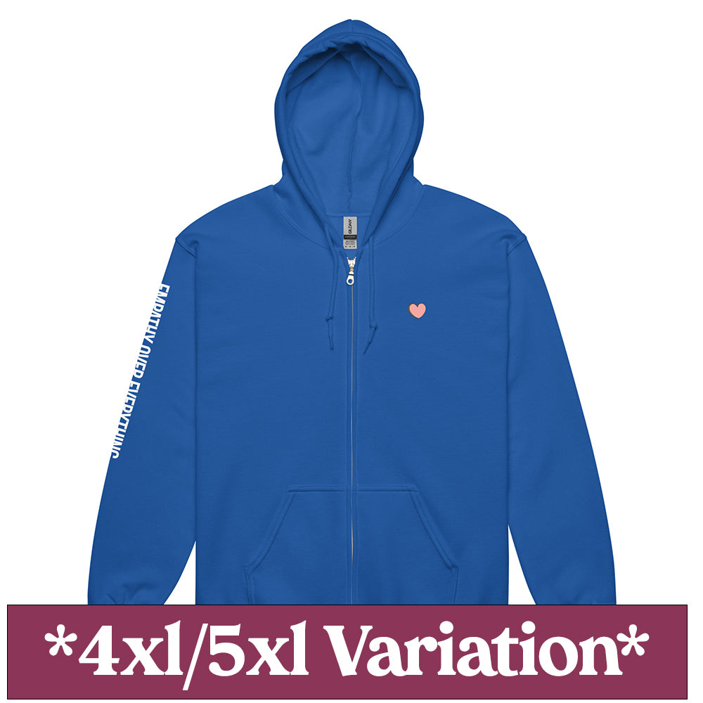 Empathy Over Everything Full Zip Fleece
