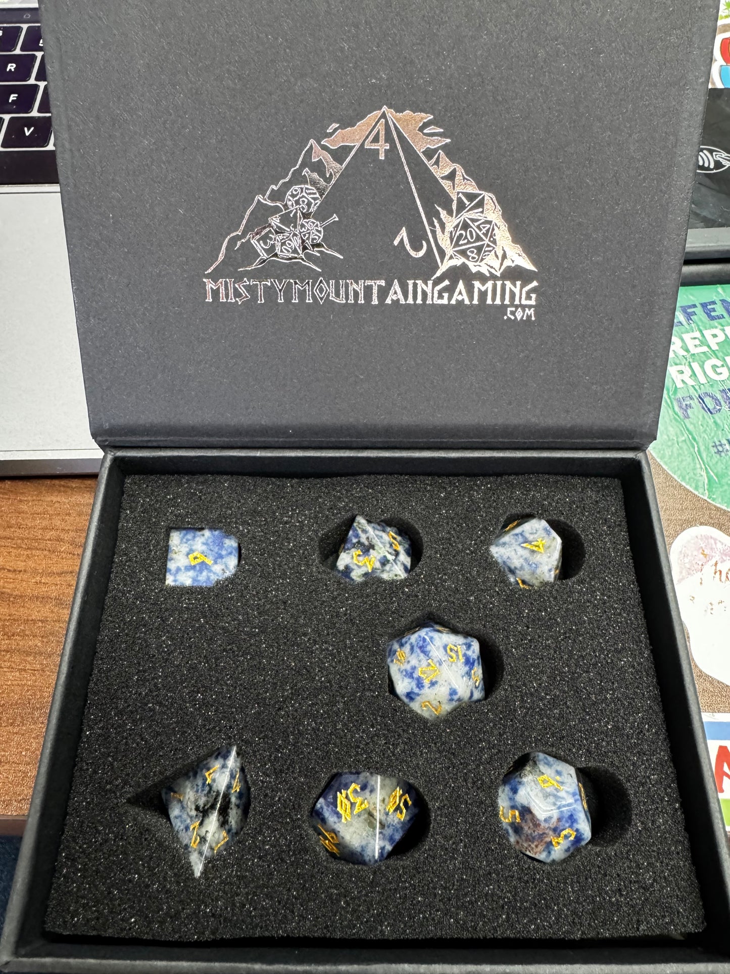 Sodalite Dice Set