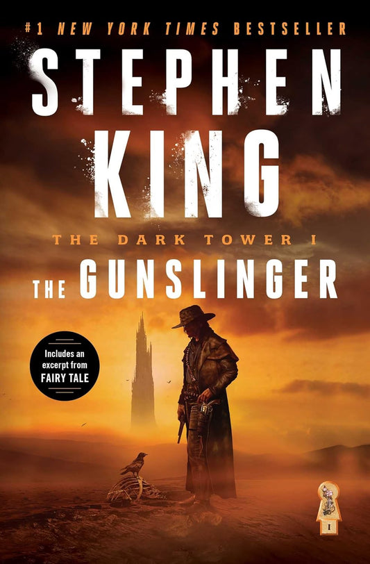 The Gunslinger by Stephen King (book 1). *cover of book may be different than provided image*