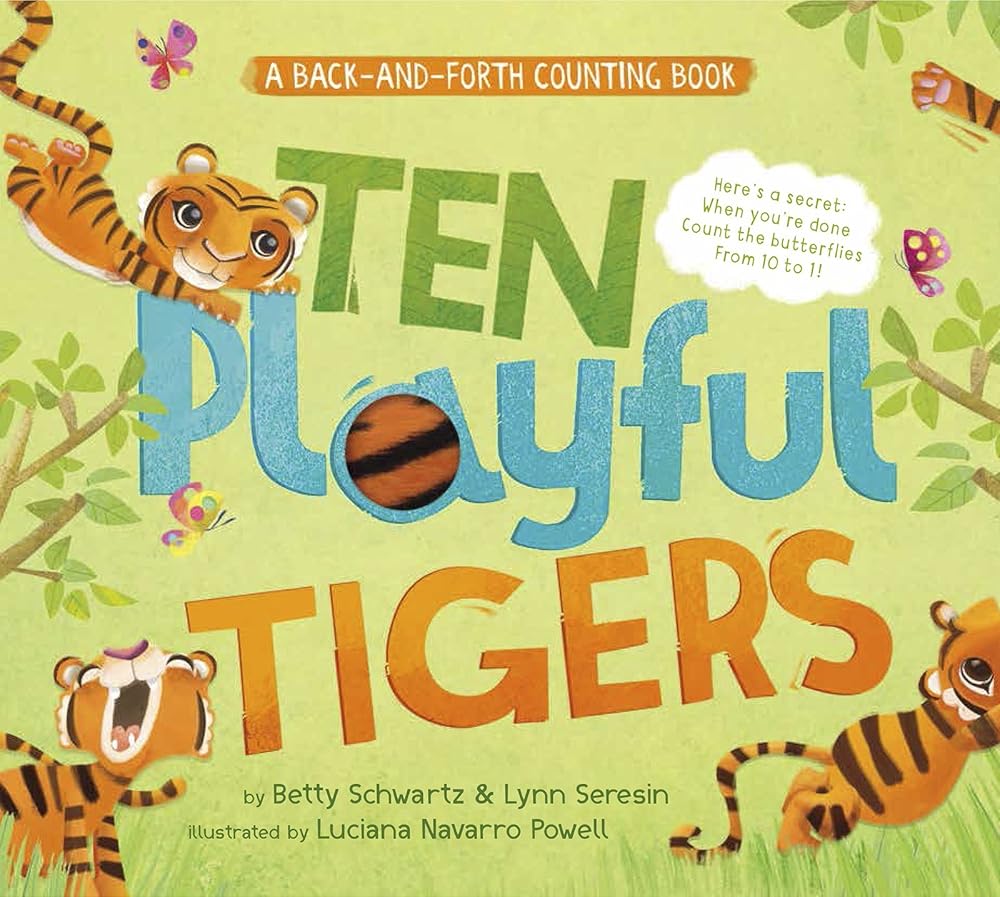 Ten Playful Tigers: A Back-and-Forth Counting Book cover image