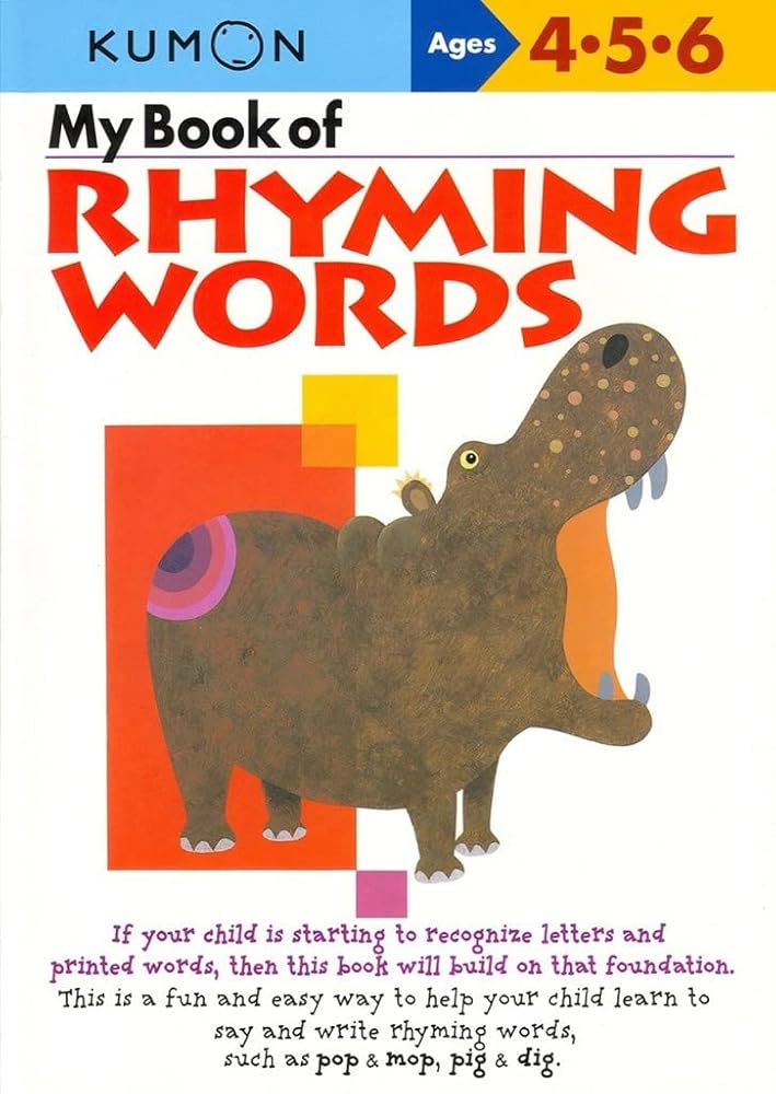 Kumon My Book Of Rhyming Words Ages 4-6 (Kumon Workbooks) cover image