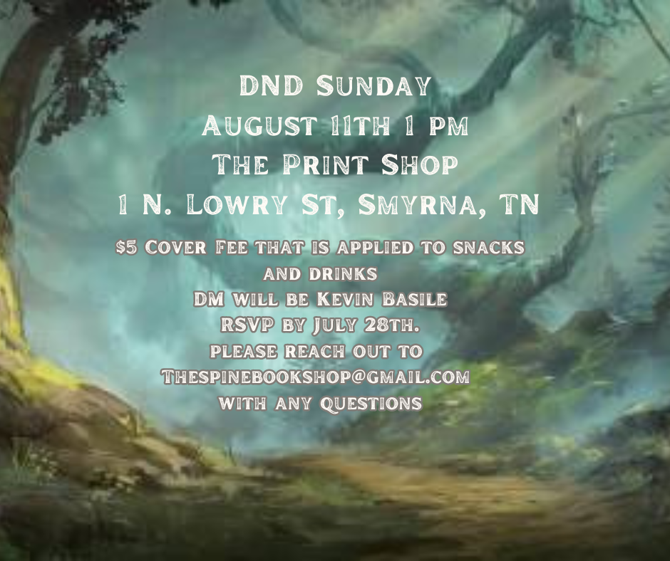 Dnd Rally Events – The Spine Bookshop