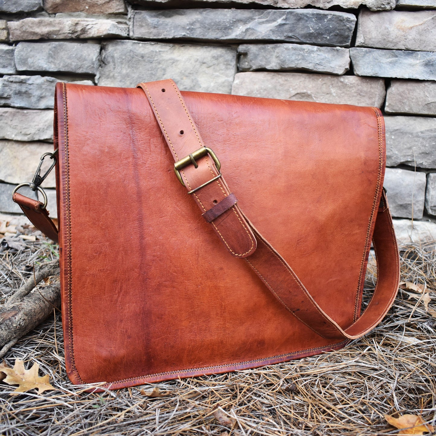 The Wanderer Leather Satchel - Jumbo