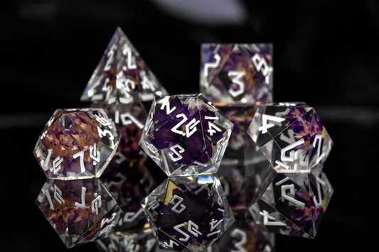 Death Blossom Sharp-Edged Resin Dice Set