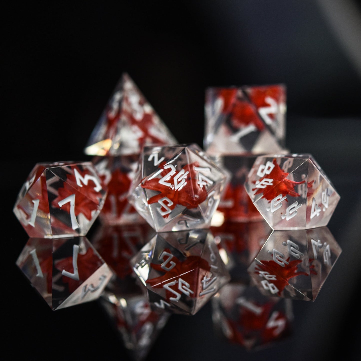 Corpse Lotus Sharp-Edged Resin Dice Set