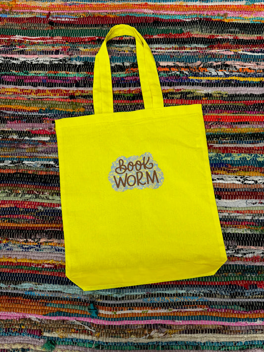 Tote Bag Book Worm by Adam Creations LLC