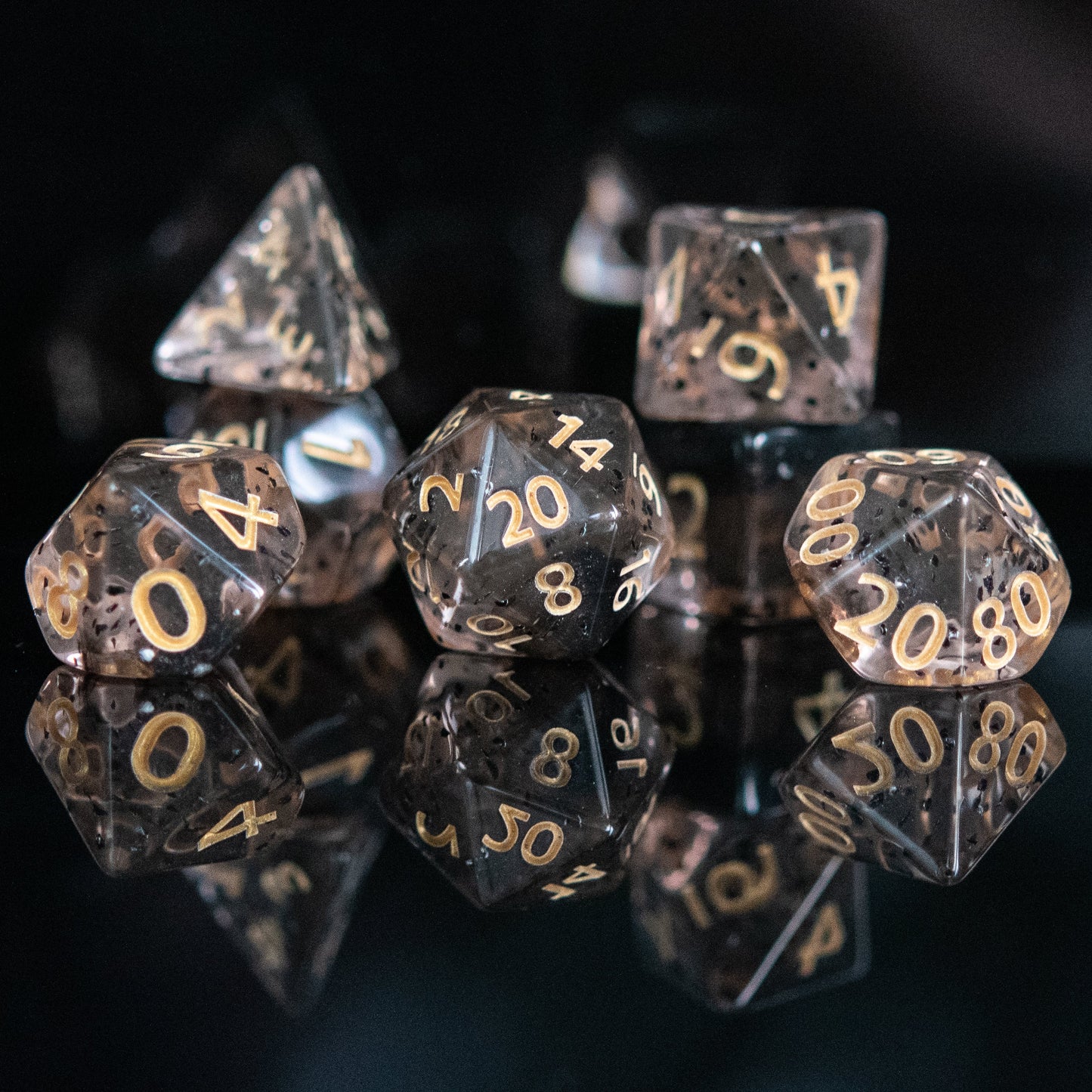 Static Noise Acrylic Dice Set