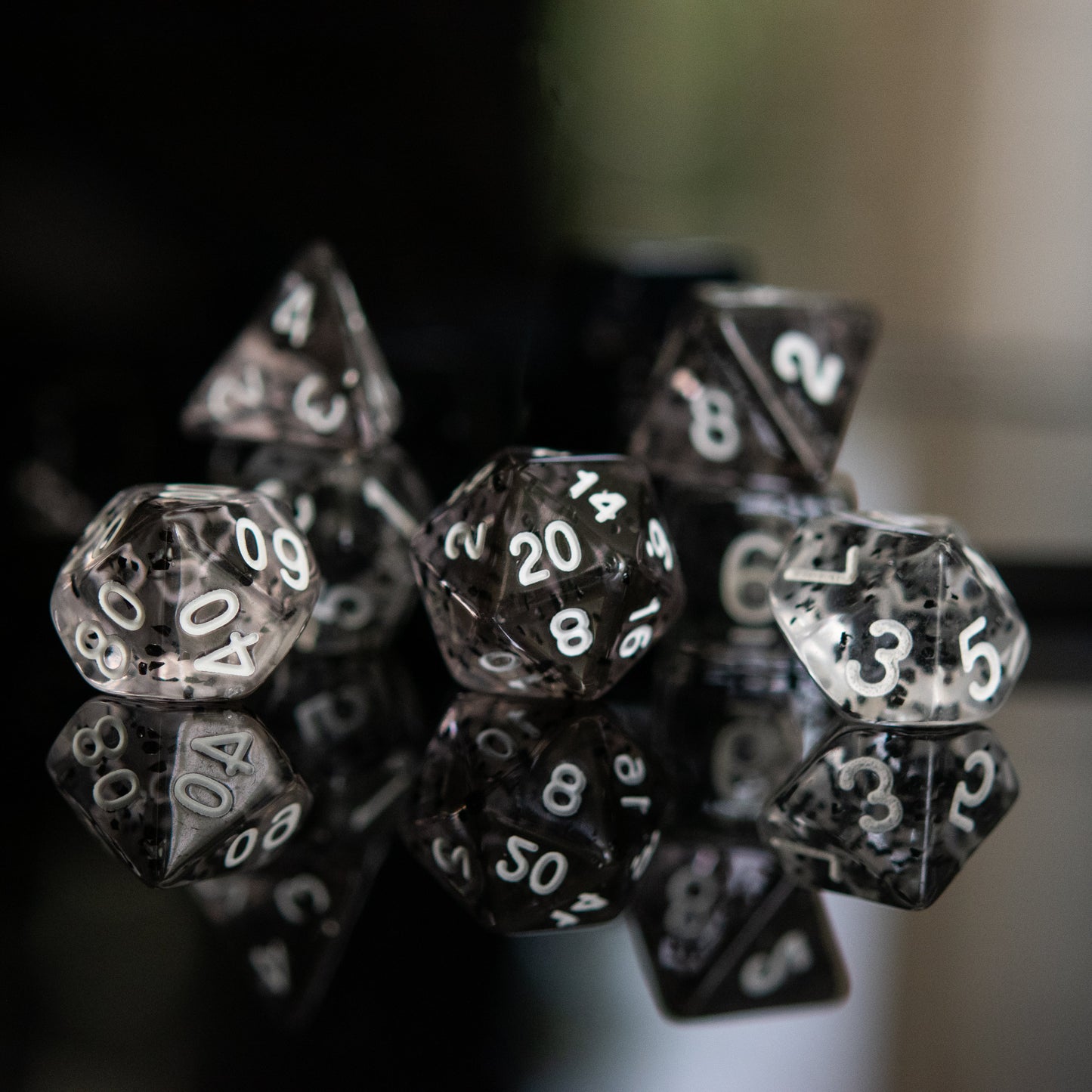 Static Noise Acrylic Dice Set