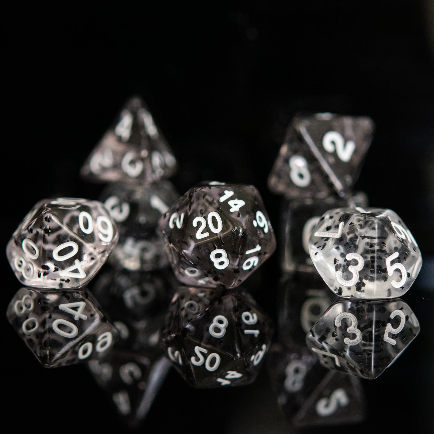 Static Noise Acrylic Dice Set