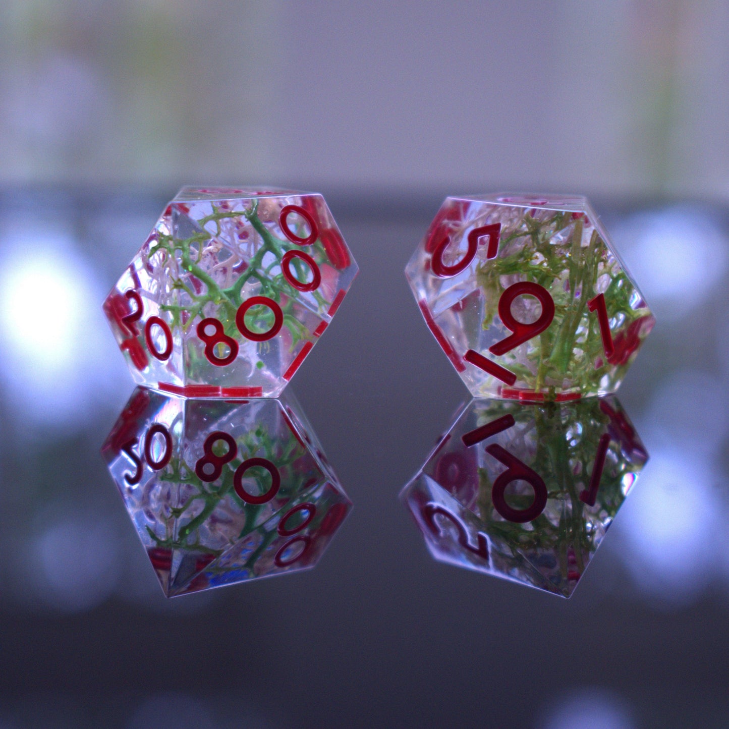 Wrath of Nature Sharp-Edged Resin Dice Set