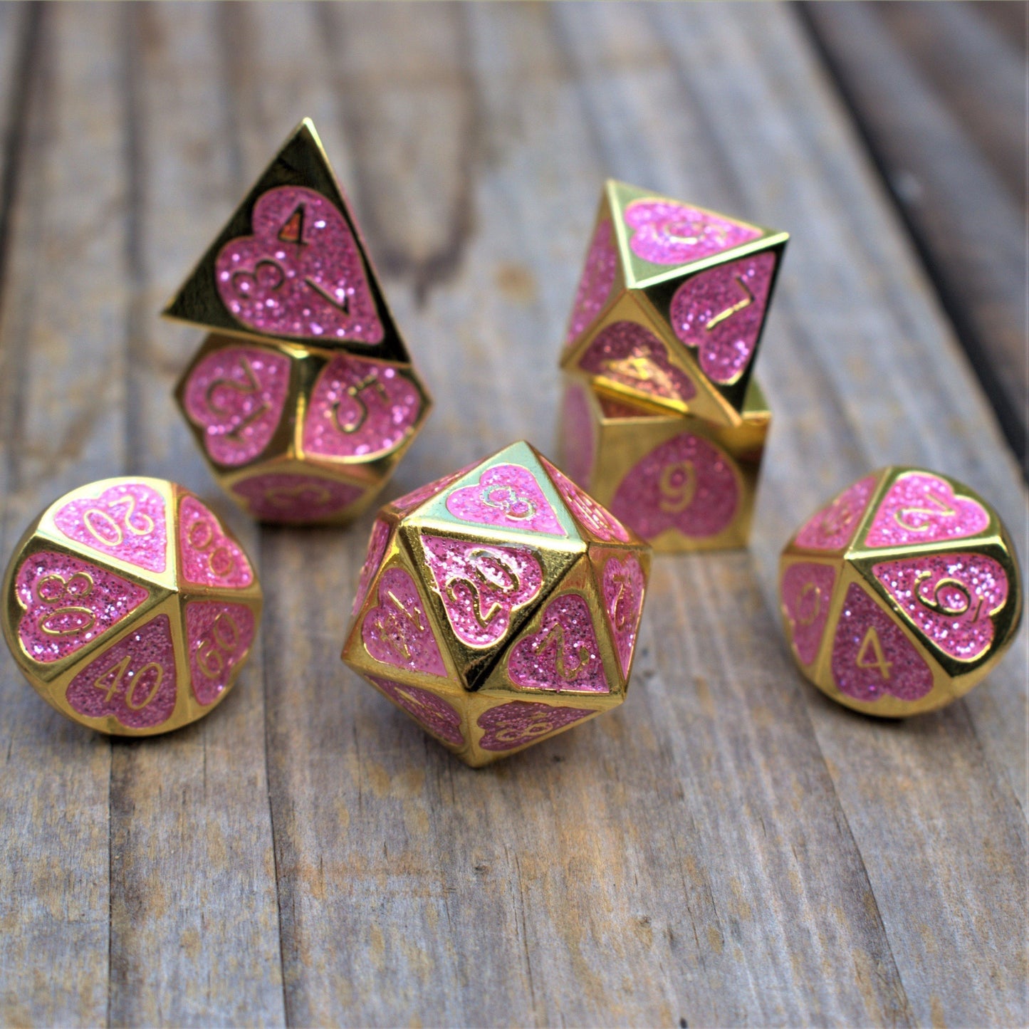 Maiden Lillian's Heart Metal Dice Set