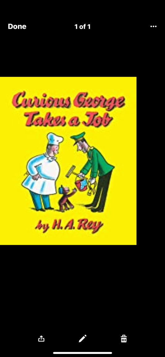 Curious George Takes A Job by H.A Rey